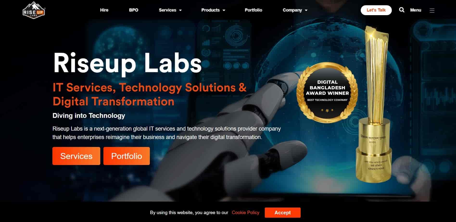 RiseUp Labs, their services and portfolio as a leading software company from Bangladesh.