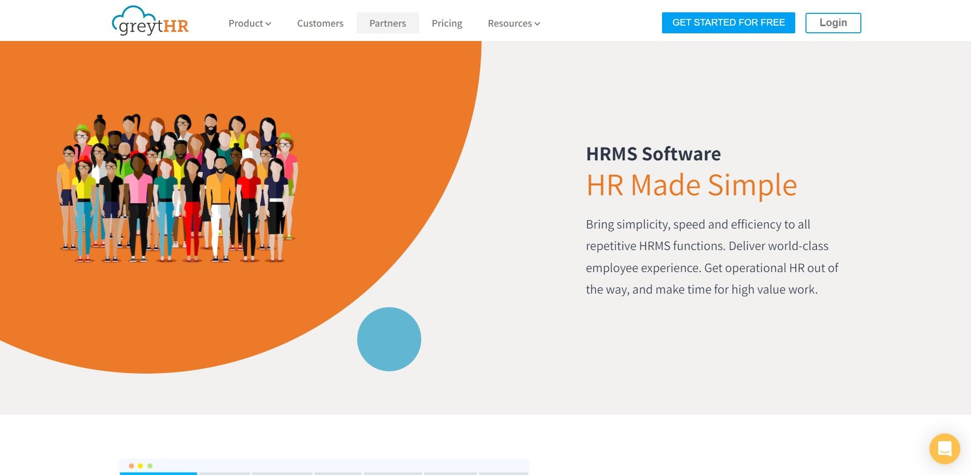 An image of GreytHR (HRMS software Dubai) mentioning HRMS software and how it made HR simple