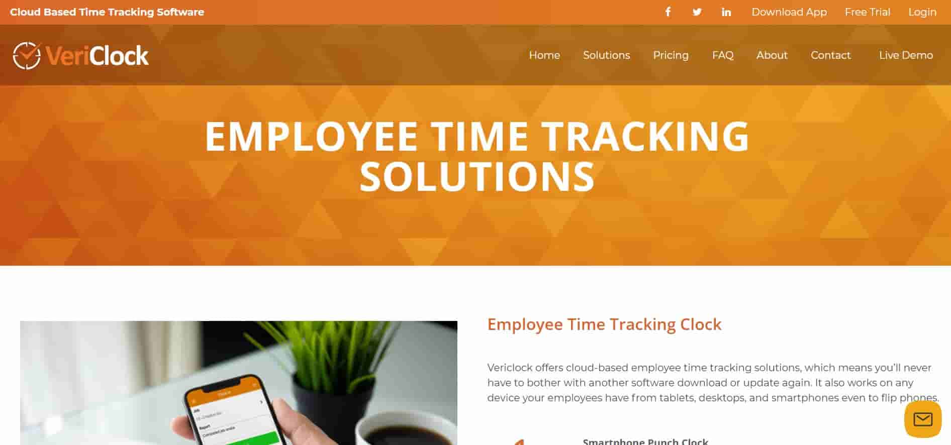 Homepage Image of VeriClock one of the best employee monitoring software in India 