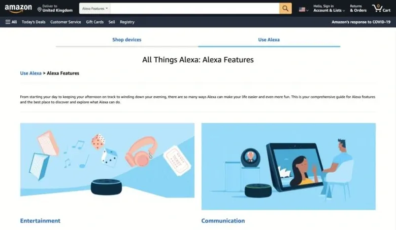Amazon Alexa, one of the best virtual assistant software, as AI assistant