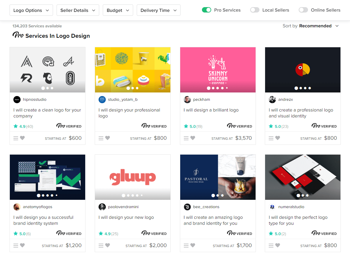 Fiverr pro marketplace