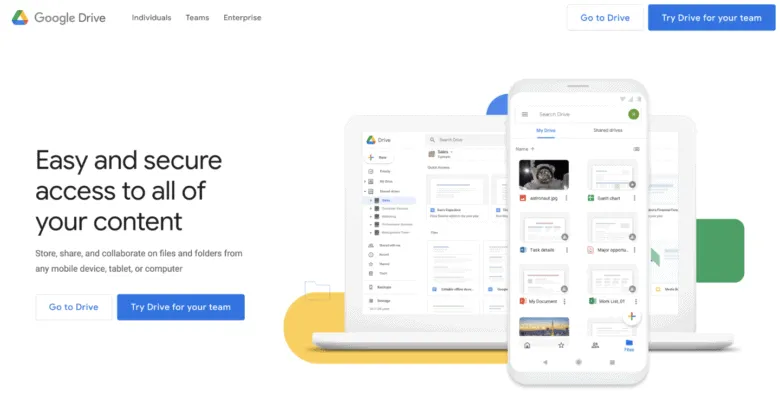 Google Drive, one of the best virtual assistant software