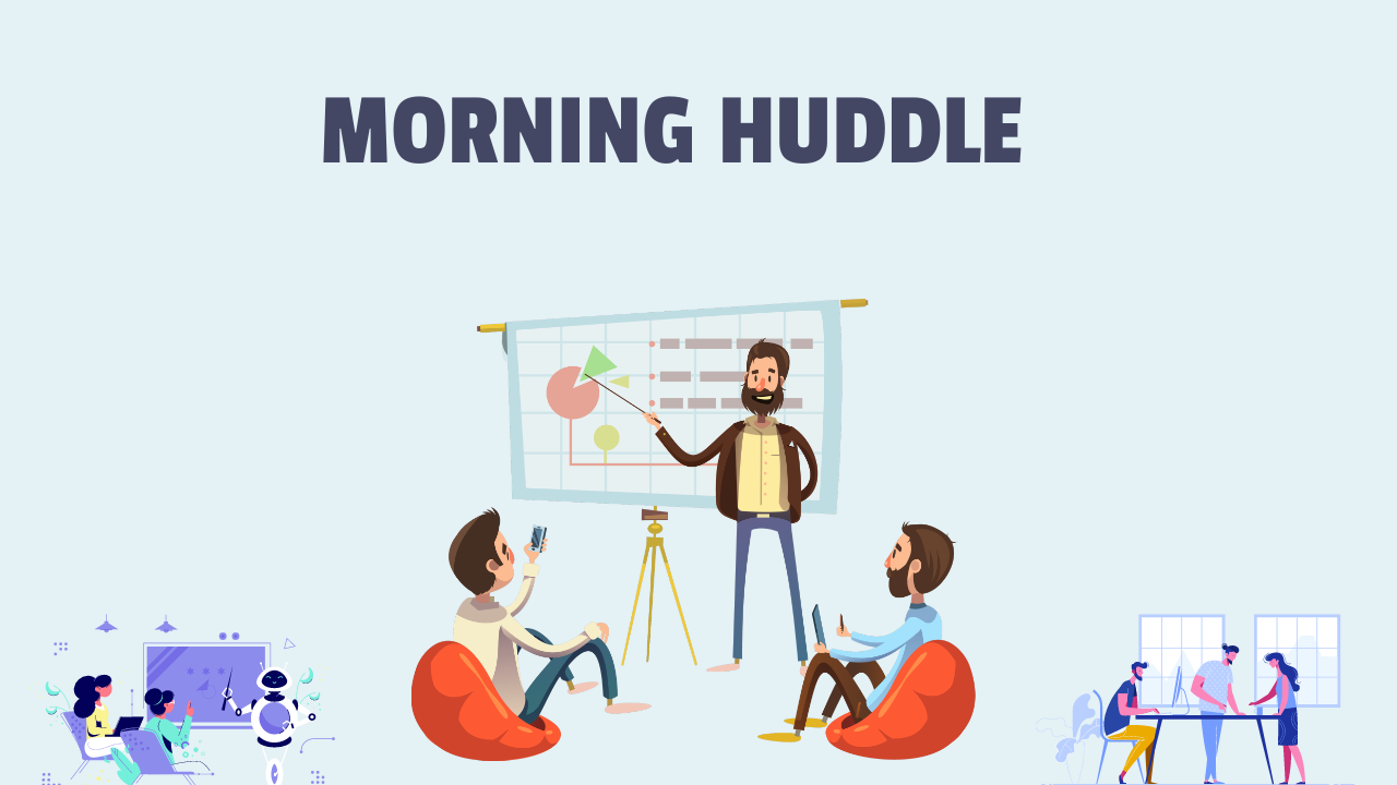 Morning huddle to increase workplace productivity