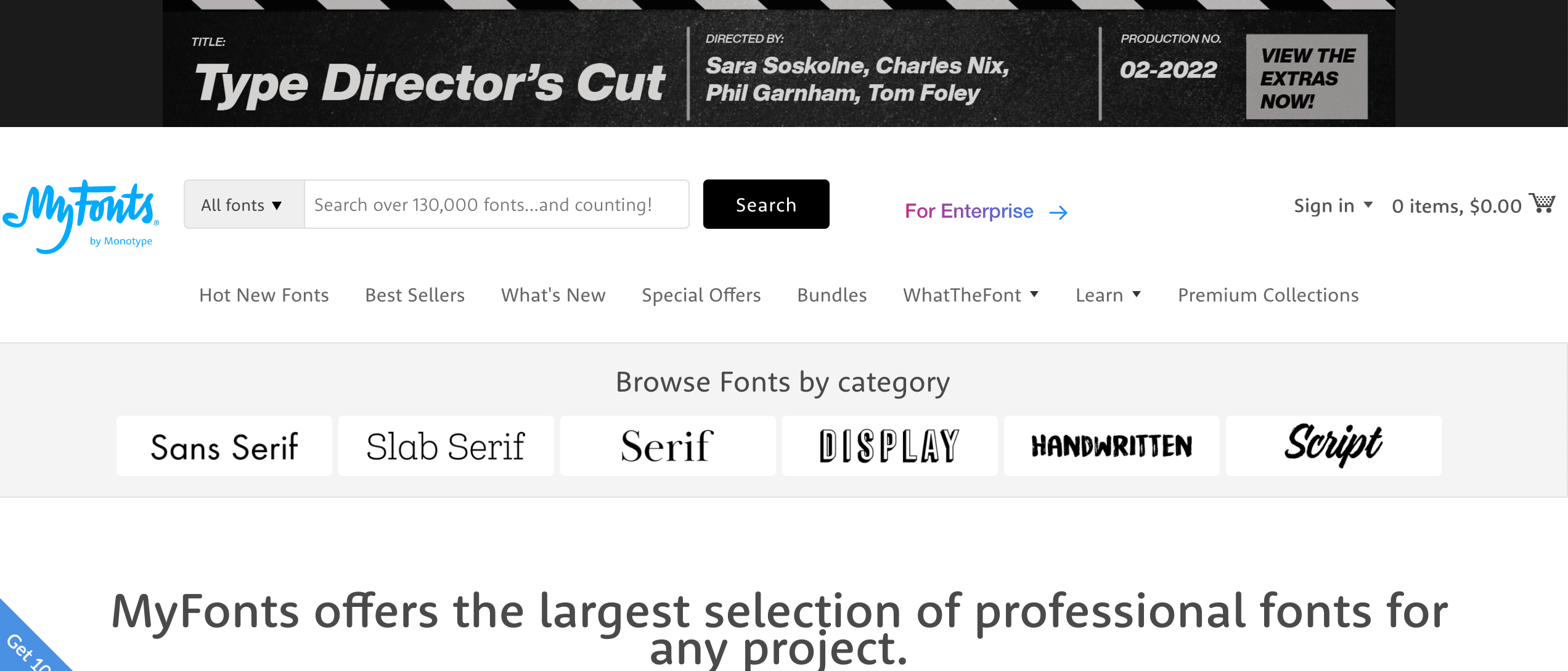 MyFonts, one of the best freelance websites