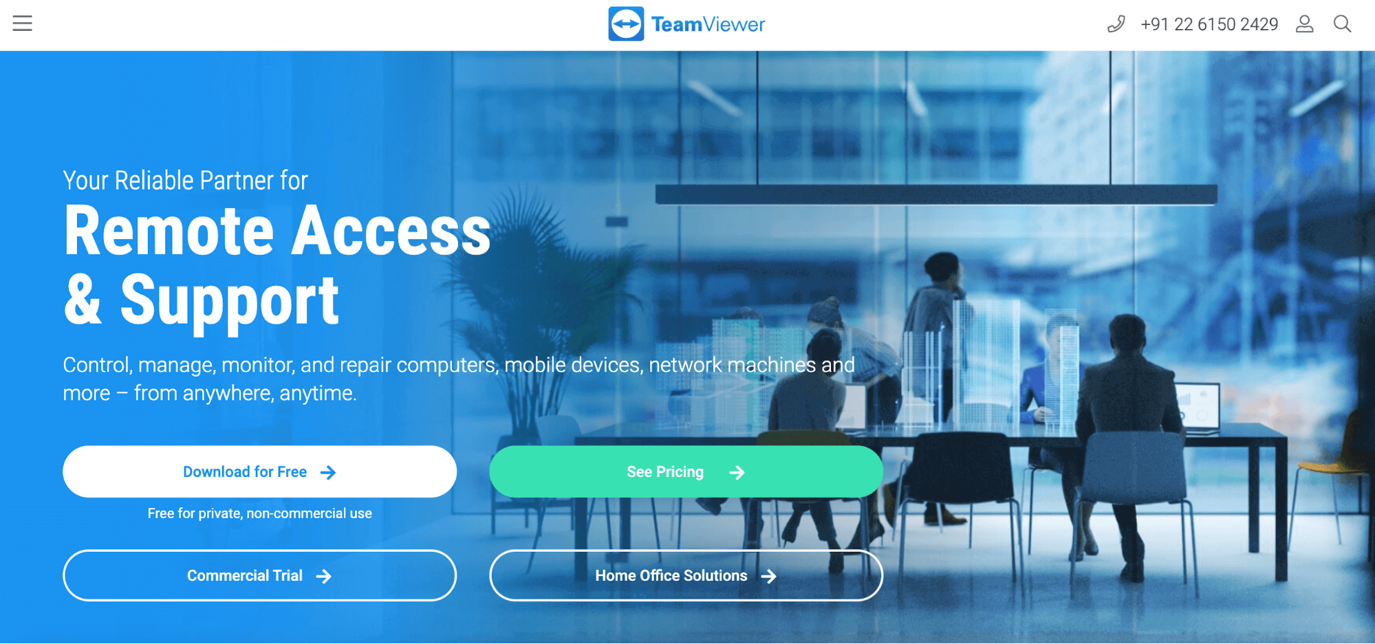 Teamviewer, a remote work tool