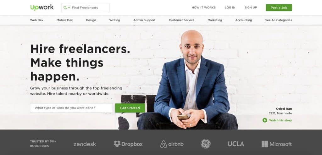 Upwork Homepage