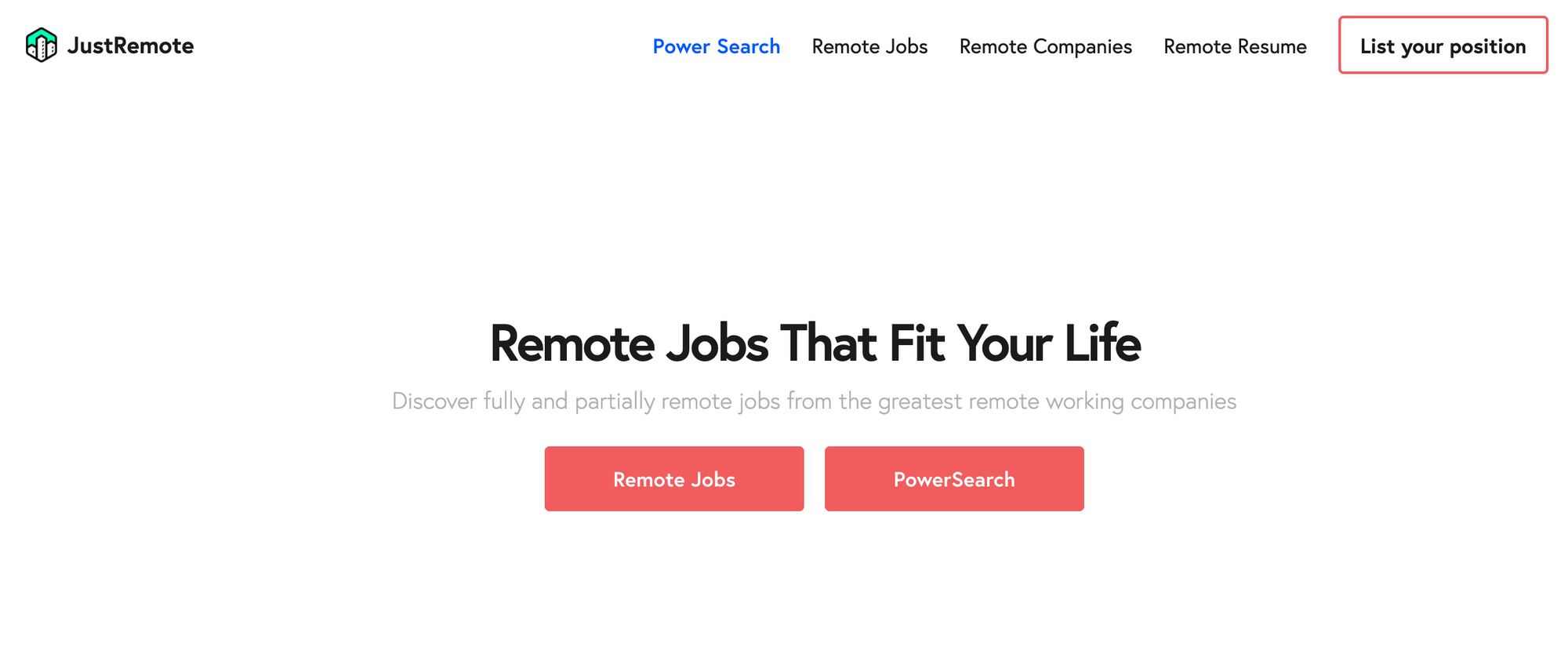 JustRemote.co, a great website to find remote jobs