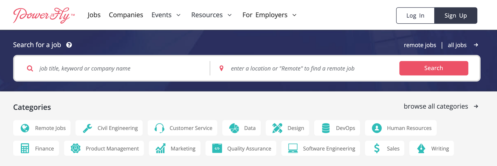 PowerToFly, a great website for finding remote jobs
