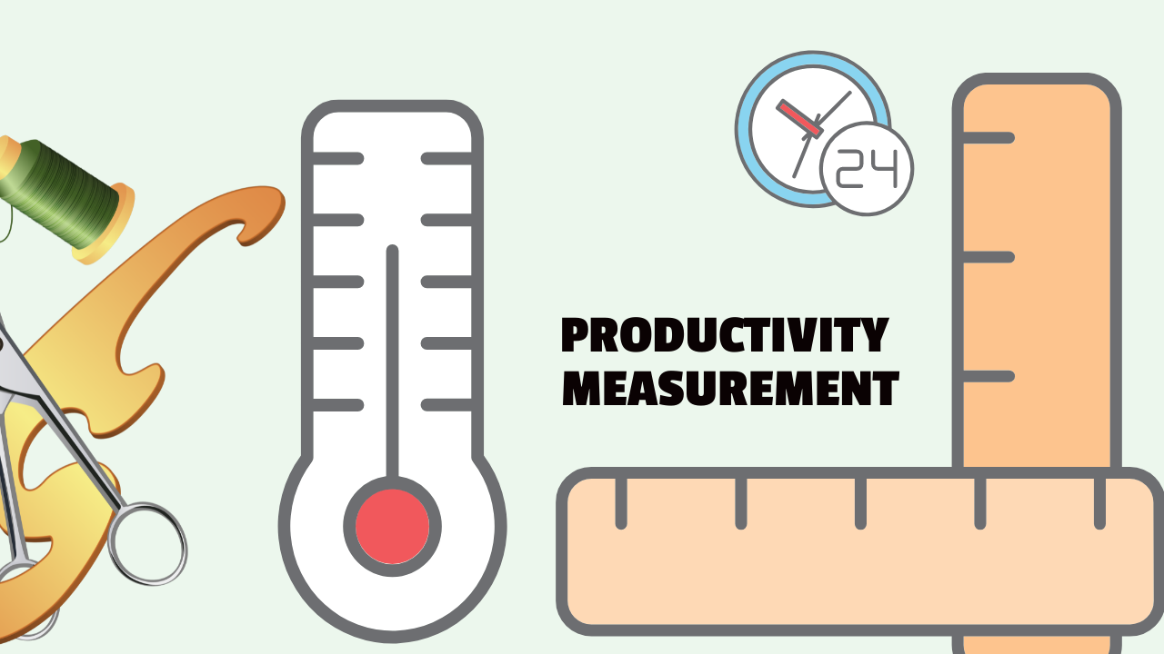 Thermometer and scales representing measurement of workplace productivity