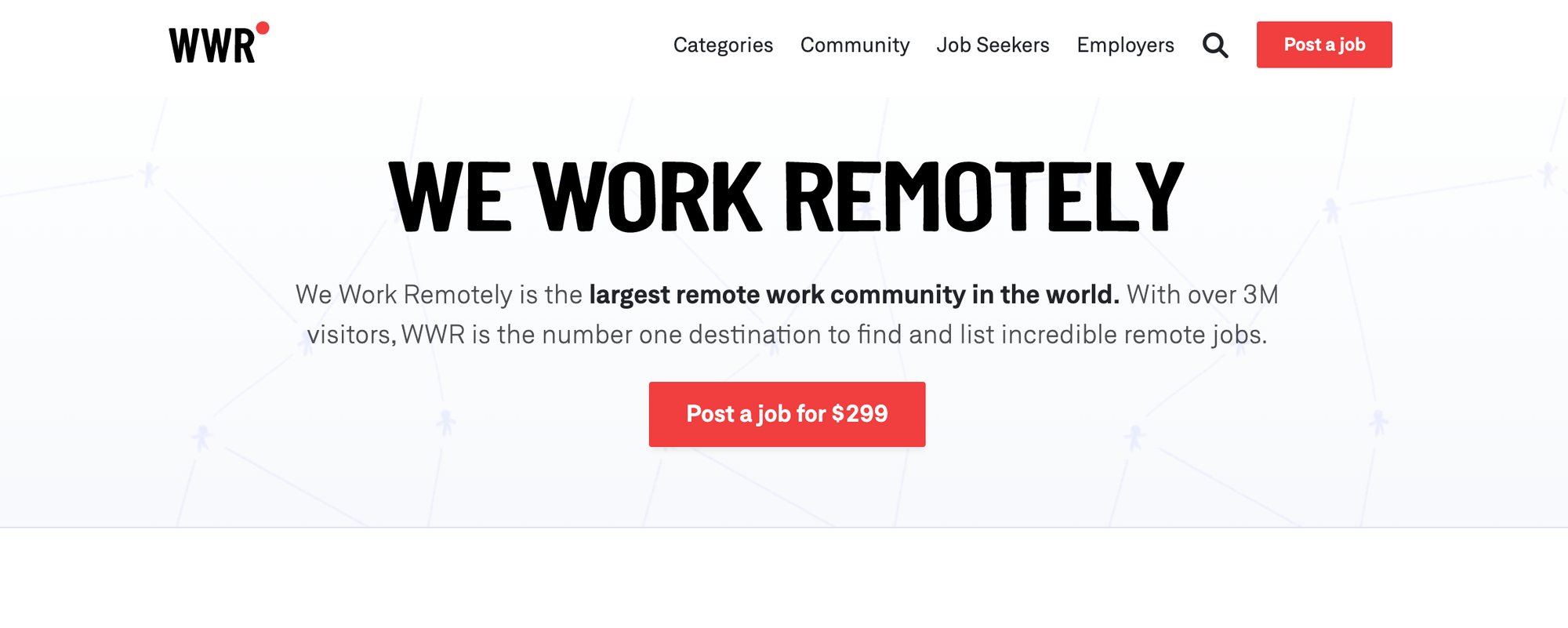 We work remotely, a great website to look for remote jobs