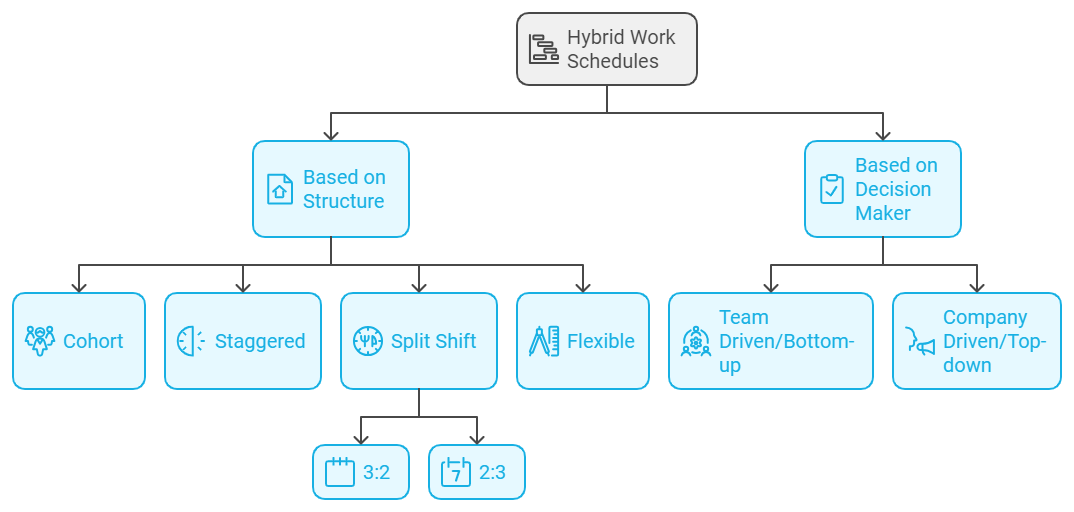 Types of hybrid work schedules