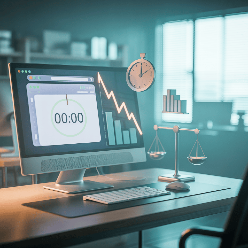 A monitor with no activity progress on the display