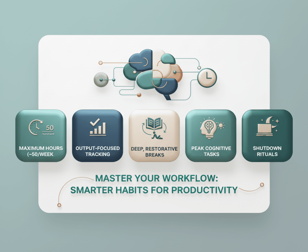 5 different action points showcase to master workflow