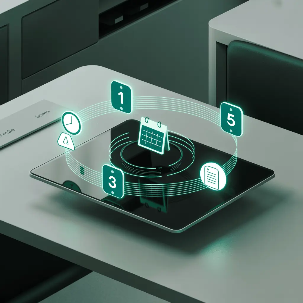 A hovering display highlighting different numbers associated with the attendance point system
