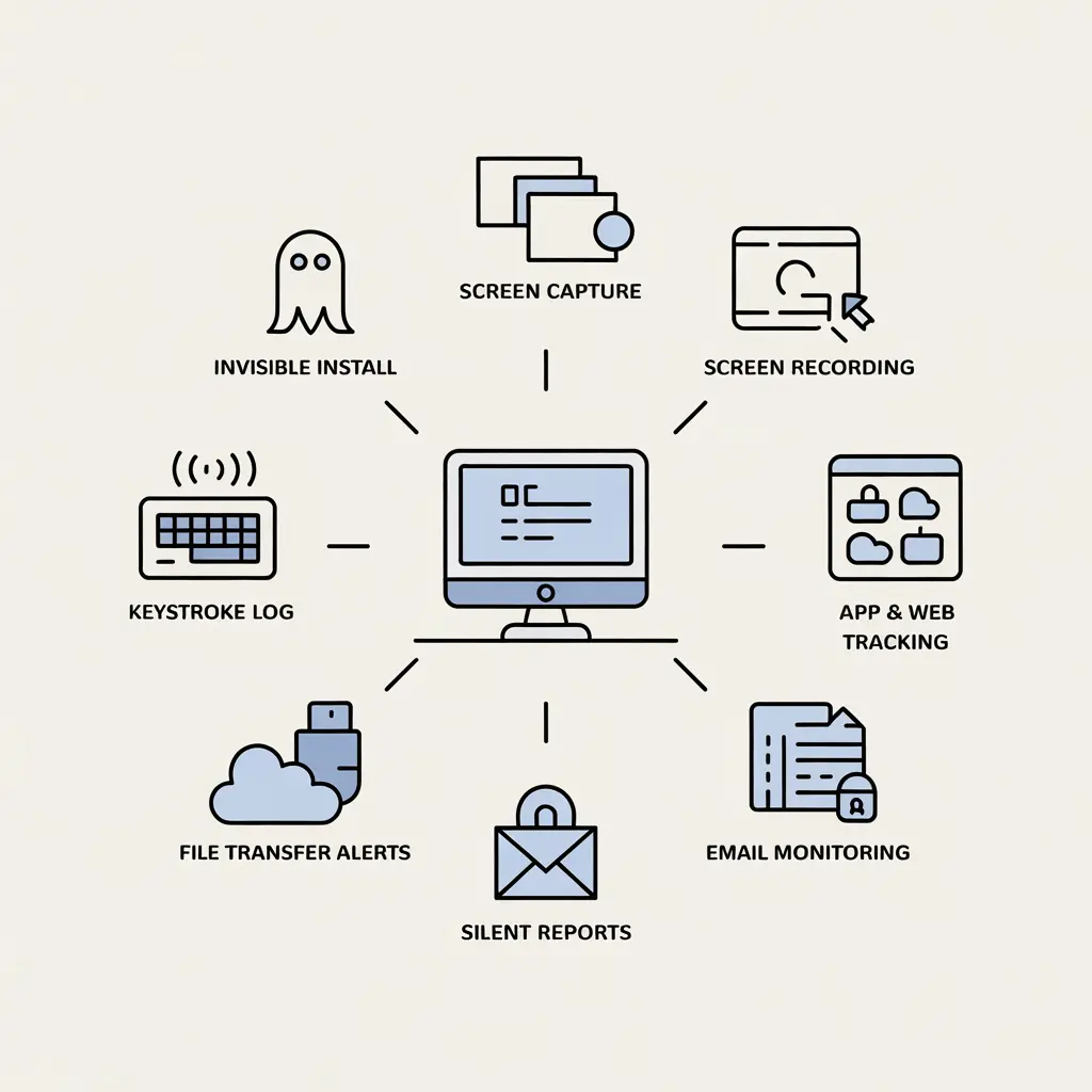 Features of stealth monitoring