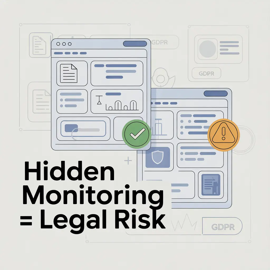 Hidden monitoring is often legally risky