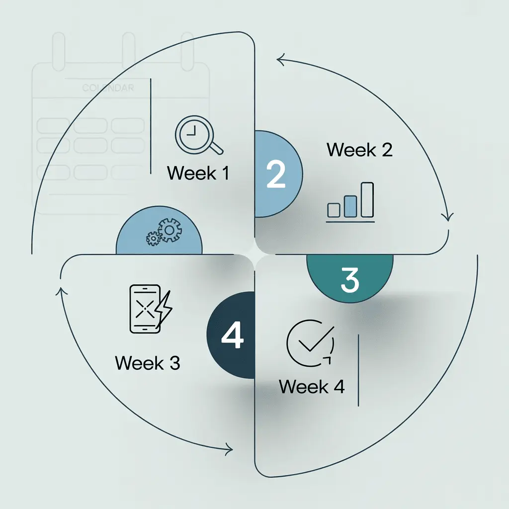 Finding the productivity plan by weekly workflow