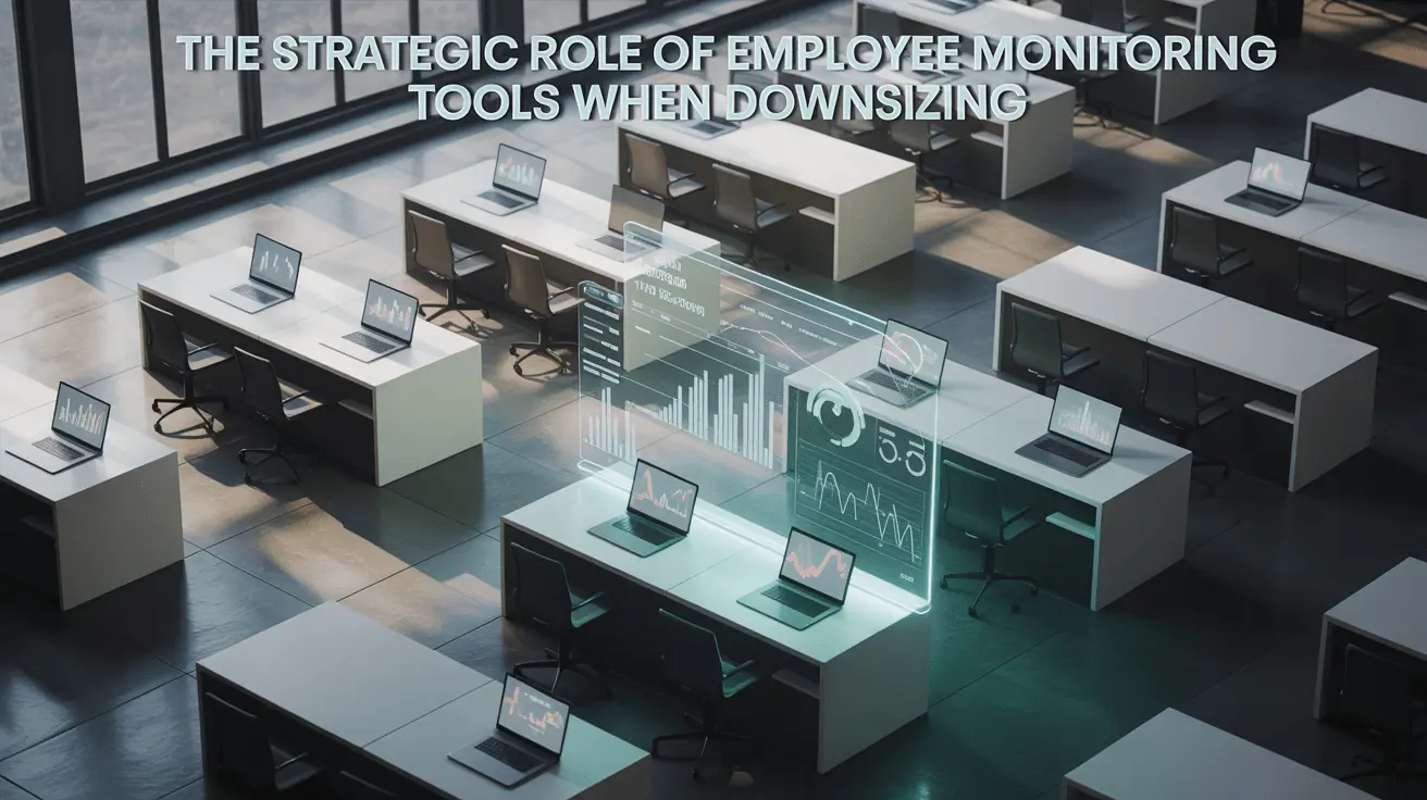 An office space with multiple tables open, highlighting a downsized environment