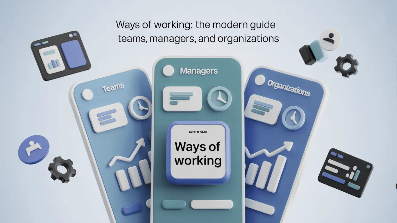 Multiple title cards for teams and managers on ways of working