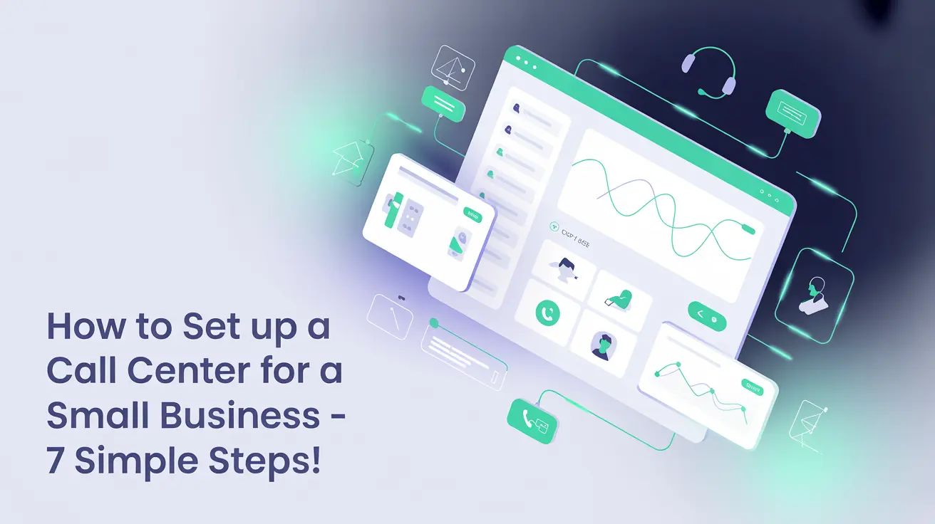 A modern dashboard showing call center management.