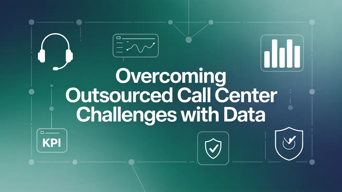 Call center themed illustration with core metrics to track.