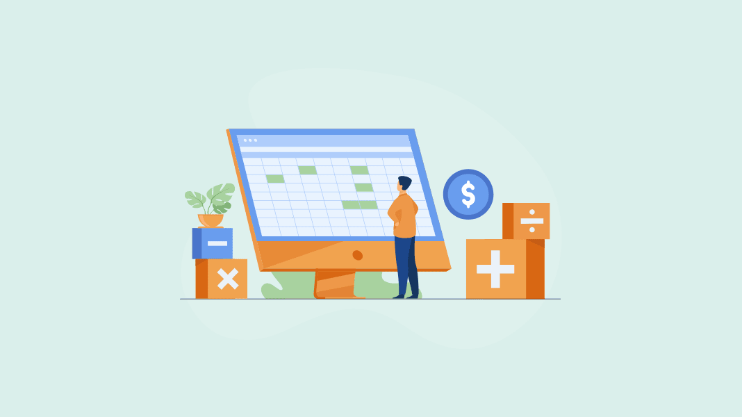 An animated image of a person looking at a monitor that depicts simplification of HR processes by HR software in Bangladesh