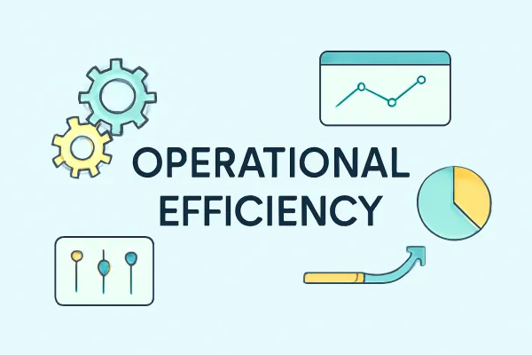 Charts graphs pointing out operational efficiency