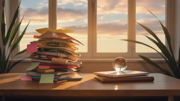 Top-performer productivity paradox shown by fewer work items than the busy stack.