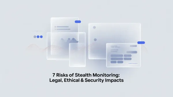 Illustrated theme about stealth monitoring risks