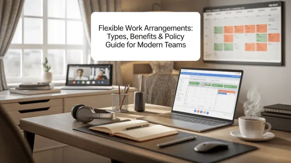 A work setup in a home with flexible schedules