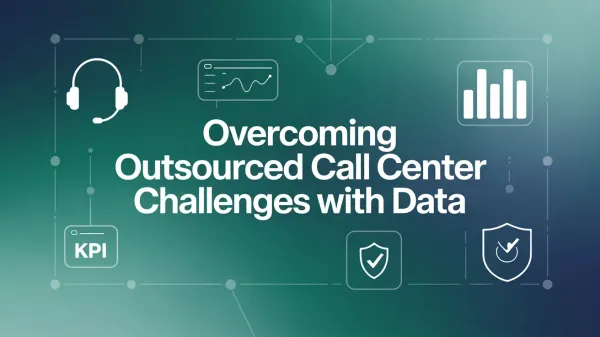 Call center themed illustration with core metrics to track.