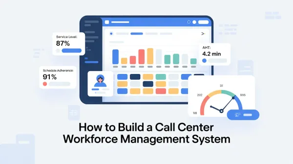 A WFM dashboard showing different agent-centric metrics.