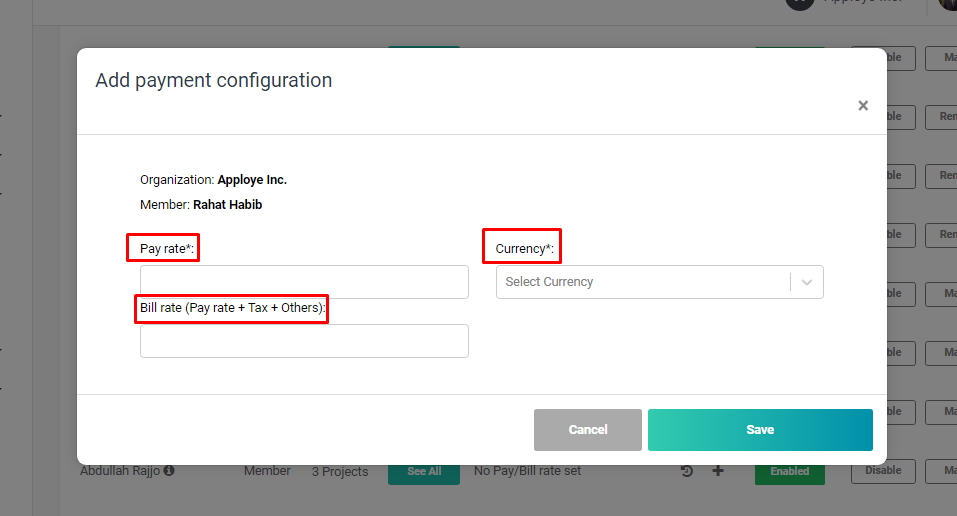Add payment configuration